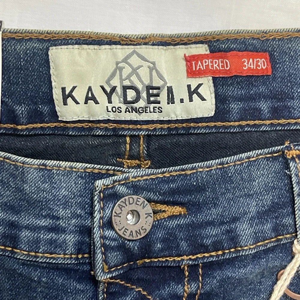 Kayden K Los Angeles Jeans‎ Tapered Ripped Faded 34x30